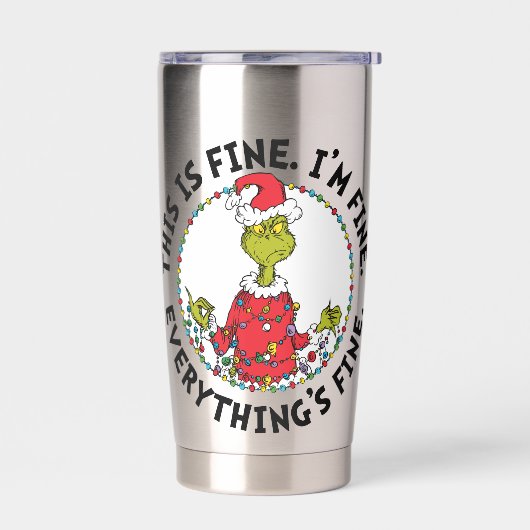 Gourde Isotherme Grinch | Tout va bien (Gauche)