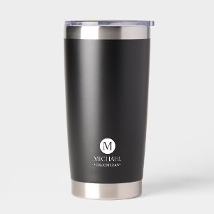 Gourde Isotherme Groomsmen Personnalisé Classique Monogramme et nom