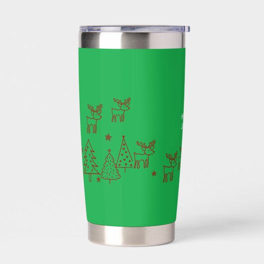 Gourde Isotherme 『Holly Jolly』トナカイのかわいいクリスマス♡ (Gauche)