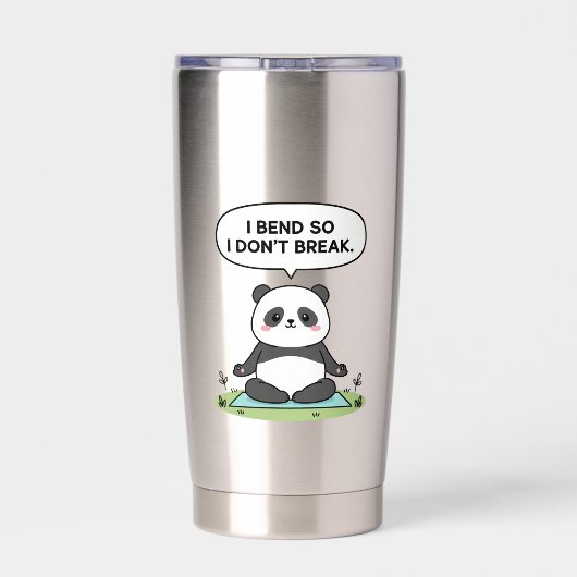 Gourde Isotherme “I Bend So I Don’t Break” panda design (Couvercle)