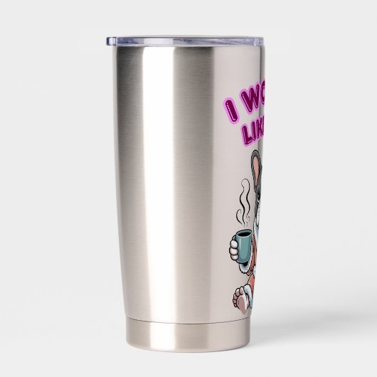 Gourde Isotherme I Woke Up Like This French Bulldog Coffee Grumpy (Gauche)