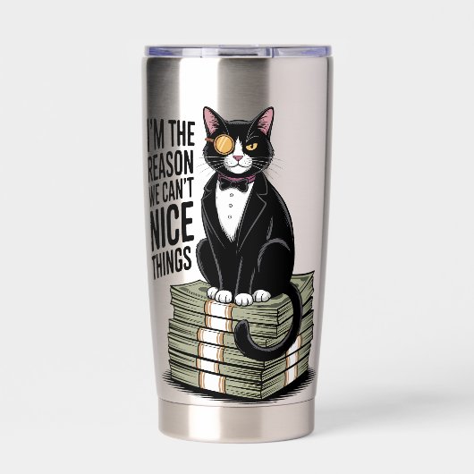 Gourde Isotherme I'm The Reason Nice Things Funny Cat Gift (Extérieur)