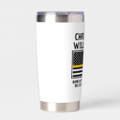 Gourde Isotherme Indicateur Dispatcher 911 personnalisé Ligne mince (Extérieur)