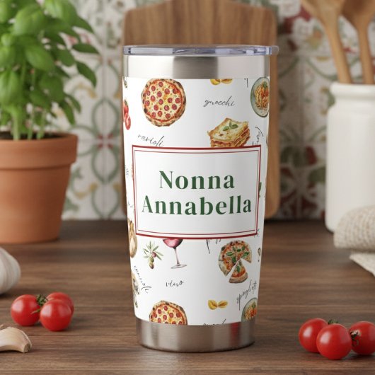 Gourde Isotherme Italy Fun Food Chef Colorful