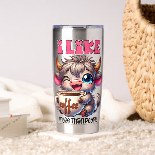 Gourde Isotherme J'aime le café plus que les gens 