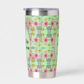 Gourde Isotherme Jardin Éclectique Enchantant : Beauté Florale Dive (Gauche)