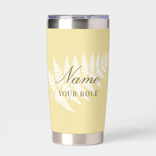 Gourde Isotherme Jaune Beurre Blanc Fern Nom & Rôle Argent