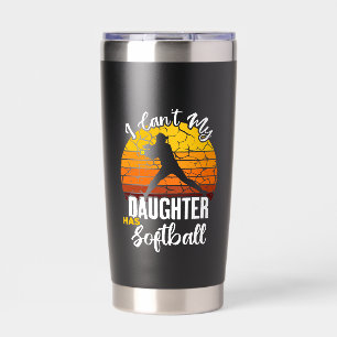 Gourde Isotherme Je ne peux pas ma fille a Softball Cadeau de maman