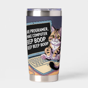 Gourde Isotherme Je suis programmeur, je fais l'ordinateur BIP BOOP