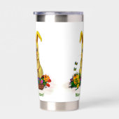 Gourde Isotherme Joli lapin de Pâques avec oeufs et fleurs (Gauche)