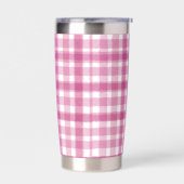 Gourde Isotherme Joli Plaid Rose (Gauche)