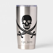 Gourde Isotherme Jolly Roger Pirate Custom (Couvercle)