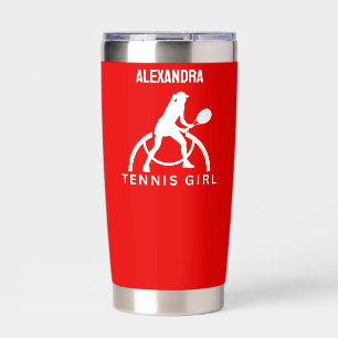 Gourde Isotherme Joueuse de tennis fille, Tennis fille Anniversaire