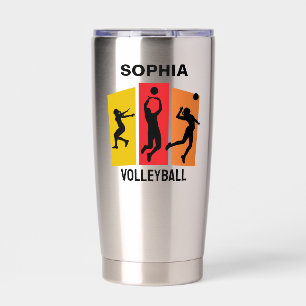 Gourde Isotherme Joueuse de volleyball fille, fille de sport Isolé