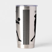 Gourde Isotherme Joueuse de volleyball fille, fille de sport Isolé  (Gauche)