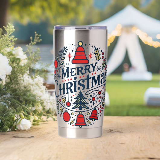 Gourde Isotherme Joyeux Noël 3 (Mariage (pivotée))