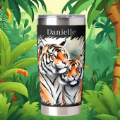 Gourde Isotherme jungle des amoureux du tigre cool