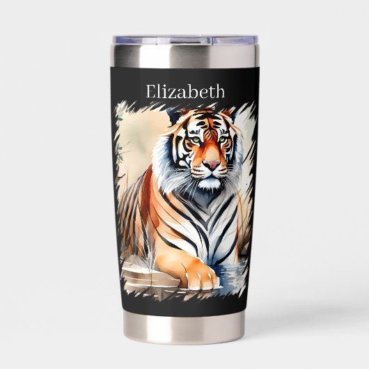 Gourde Isotherme jungle des amoureux du tigre cool (Extérieur)