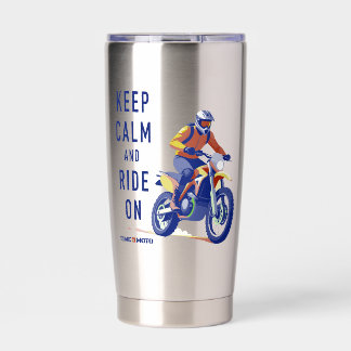 Gourde Isotherme Keep Calm and Ride On Dirt Bike Insulated Tumbler