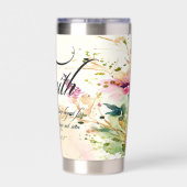 Gourde Isotherme La foi est, aquarelle florale (Couvercle)