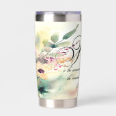 Gourde Isotherme La foi est, aquarelle florale (Extérieur)