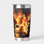 Gourde Isotherme **"La fourrure et les flammes : le feu de dos de l (Gauche)