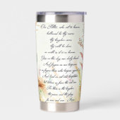 Gourde Isotherme La prière du Seigneur boho floral (Gauche)