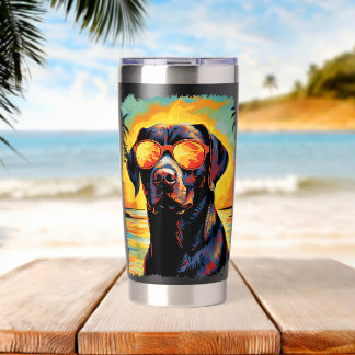 Gourde Isotherme Labrador Retriever Hawaïen
