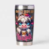 Gourde Isotherme Le café m'aide à tolérer les idiots (Extérieur)