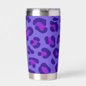 Gourde Isotherme "Leopard violet électrique" (Extérieur)