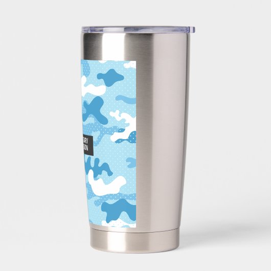 Gourde Isotherme Light Blue Camouflage Pattern (Gauche)
