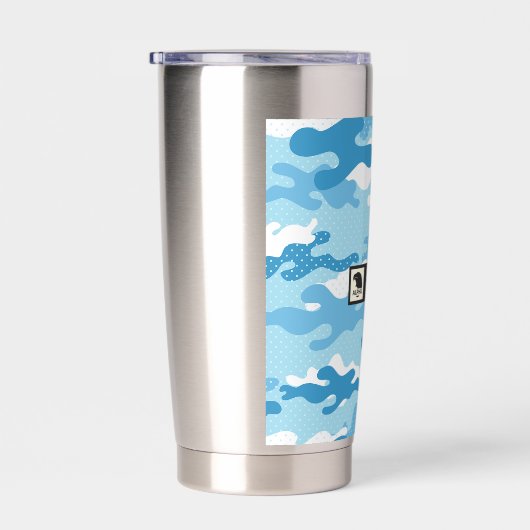 Gourde Isotherme Light Blue Camouflage Pattern (Gauche)