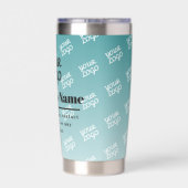 Gourde Isotherme Logo Carrelé et Ombre modifiable (Couvercle)