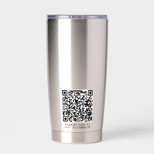 Gourde Isotherme Logo d'entreprise simple QR Code Promo Swag (Couvercle)