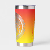 Gourde Isotherme Logo du cercle flamboyant Feu spatial négatif (Gauche)