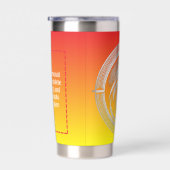 Gourde Isotherme Logo du cercle flamboyant Feu spatial négatif (Gauche)