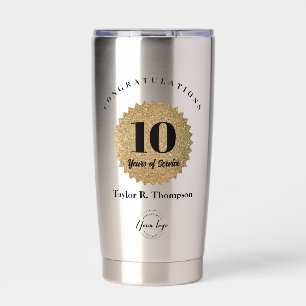 Gourde Isotherme Logo personnalisé Médaille d'or 10 ans de service