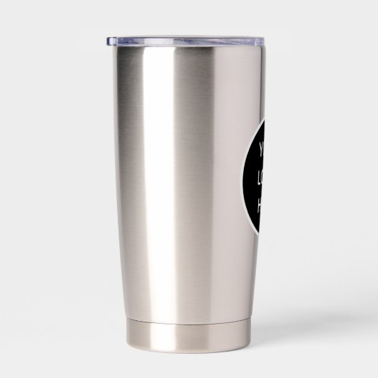 Gourde Isotherme Logo personnalisé Script de l'entreprise (Gauche)