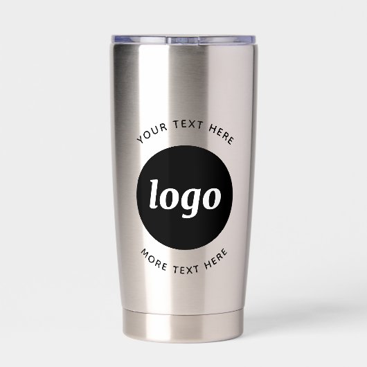 Gourde Isotherme Logo Simple Avec Texte Professionnel Promotionnel (Couvercle)