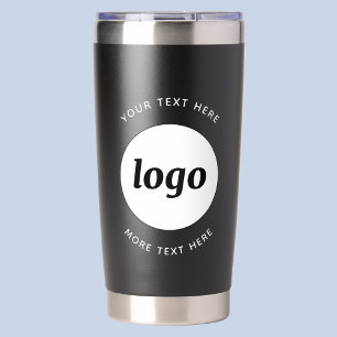 Gourde Isotherme Logo Simple Avec Texte Promotionnel D'entreprise