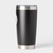 Gourde Isotherme Logo White Business Site de code QR personnalisé (Couvercle)