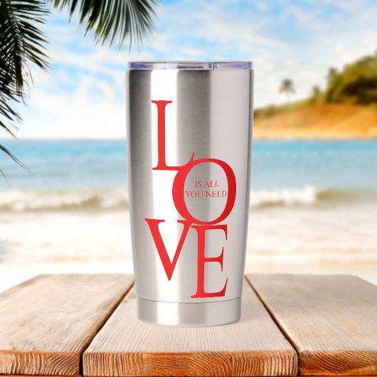 Gourde Isotherme Love is all you need (Plage (pivotée))