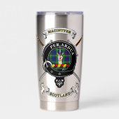 Gourde Isotherme MacIntyre Clan Badge Tartan & Swords (Extérieur)