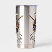 Gourde Isotherme MacPherson Clan Badge Tartan & Swords (Gauche)