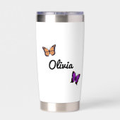 Gourde Isotherme Magnifique crapaud et papillons Personnalisé (Couvercle)