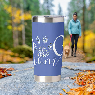 Gourde Isotherme Maman chien empreinte de patte personnalisée