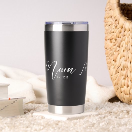 Gourde Isotherme Maman établie Nouveau Cadeau pour Maman Noir (Salon (pivotée))
