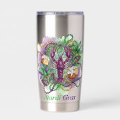 Gourde Isotherme Mardi Gras Watercolor Celebration  (Couvercle)