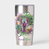 Gourde Isotherme Mardi Gras Watercolor Celebration  (Extérieur)