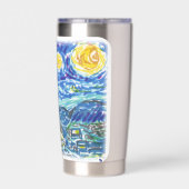 Gourde Isotherme Meeple Starry Night Board Jeu Artsy Design (Couvercle)